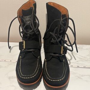 Polo Ralph Lauren Black Leather Boots